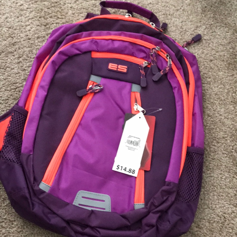Purple and Coral backpack